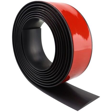 BUNTHAUS Seuil de porte adhesif PVC profil de transition barre de seuil de porte bande de transition de sol bande de recouvrement (2m×5cm, noir)