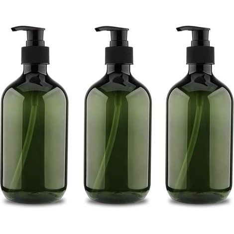 Flaconi con pompa da 500 ml in 3 pezzi, flaconi per shampoo, erogatori di liquidi ricaricabili, flaconi con pompa ricaricabili vuoti, flaconi con pompa ricaricabili vuoti per sapone (1/4)