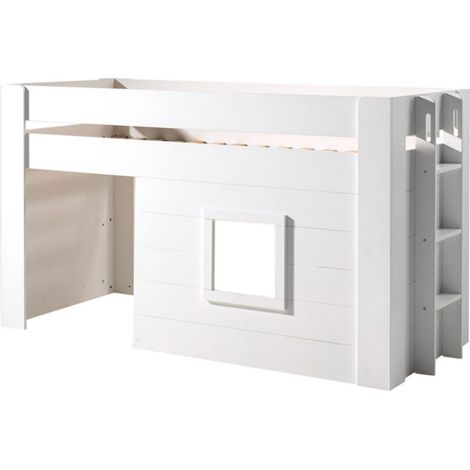 Lit Enfant Cabane "Noah" 90x200cm Blanc (1/5)