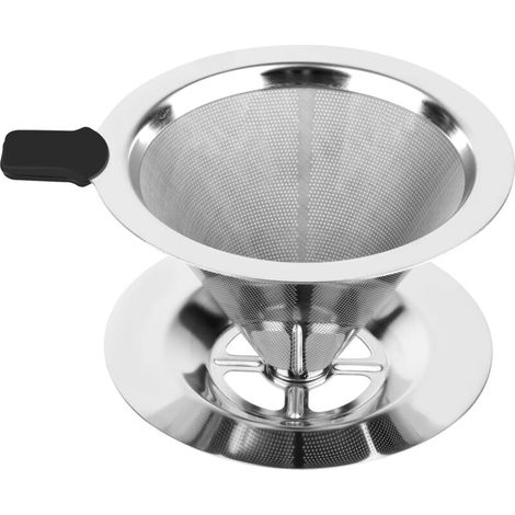Filtre Café Permanent - 1 Pièce - Acier Inoxydable - 600 Mailles - Pour Machine Goutte À Goutte - Noir (1/5)