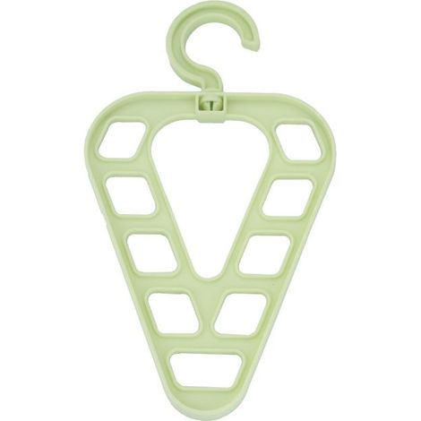 9 trous magique cintre placard organisateur gain de place multifonctionnel étendoir garde-robe écharpe rangement tissu cintre 1 pièces (vert clair) (1/5)