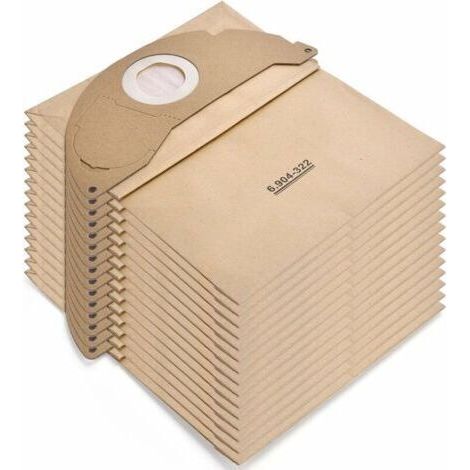 [JAMAIS UTILISÉ]15 Sacs Aspirateur pour Karcher WD2 MV2 6.904-322.0 WD 2.200 WD2250 A2004 A2054 A2099 Sacs Filtre Papier de Rechange pour Aspirateur Wet & Dry, Sac pour Karcher WD2 Premium Accessoires (1/5)