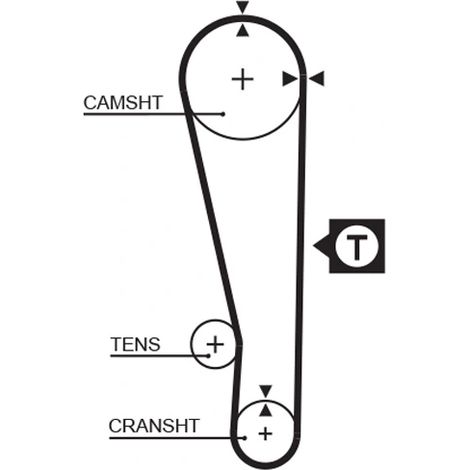 Courroie crantée Gates 5274XS FORD ASIA & OCEANIA 0K201-12-205 BP01-12-205