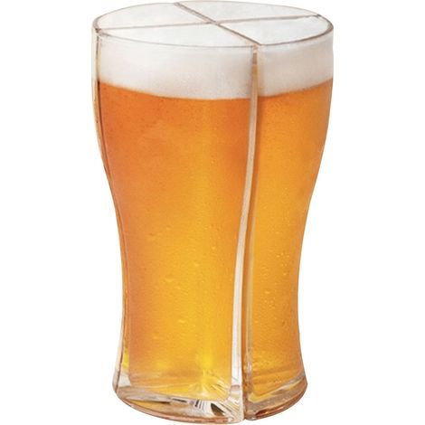 à bière acrylique 4 en 1 lot de 4 Idéale pour les fêtes les