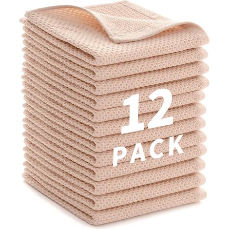 Chiffons de Nettoyage Cuisine – Lavettes Douces en Coton, Absorbantes, Réutilisables (1/5)