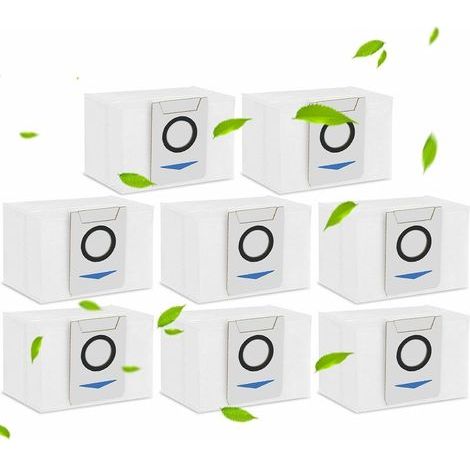 8 Pièces X1 Omni Sacs pour Ecovacs Deebot X1 Omni, X1e Omni, X1 Turbo, T10 Omni, T20 Omni Sacs pour Station d'aspiration, 3L Grande Capacité Sacs à Poussière Pièces de Rechange (1/5)
