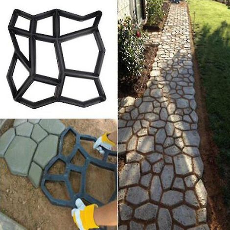 Moule réutilisable pour la création de chemins en béton, ciment et pierres. (1/4)