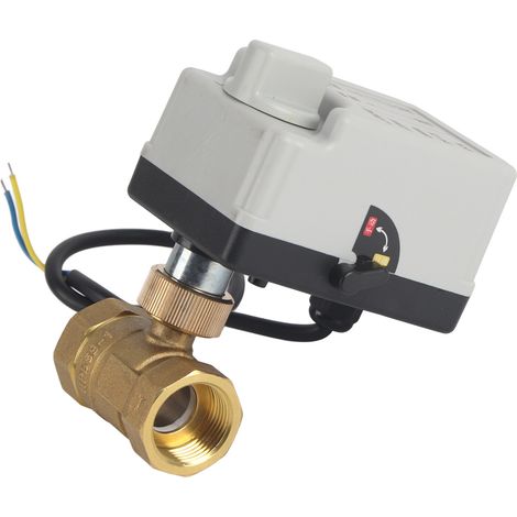 DN20 2-Wege-Motorkugelhahn, Normalöffnung, manuelle und automatische Steuerung, 220 V AC, für Fluidsteuerungssysteme.