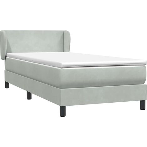 Maison Exclusive - Boxspringbett mit Matratze Hellgrau 80x220 cm