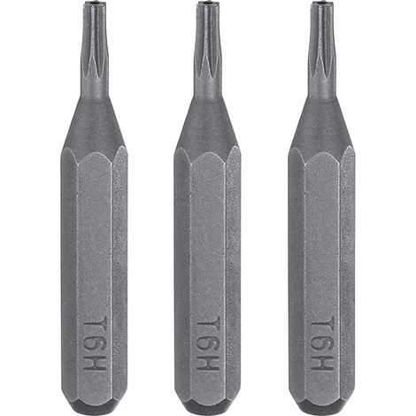 3pcs T6H Embout de Tournevis Torx 5/32" Tige Hexagonale 28mm Longueur Acier S2 Magnétique Tête Étoilée à 6 Pans pour Tournevis Manuels Électriques Réparation de Précision (1/5)