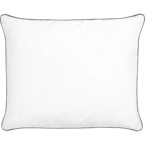 Oreiller Rembourré à Profil Haut 50 x 60 cm en Coton Ciré et Microfibre Pelister (1/5)