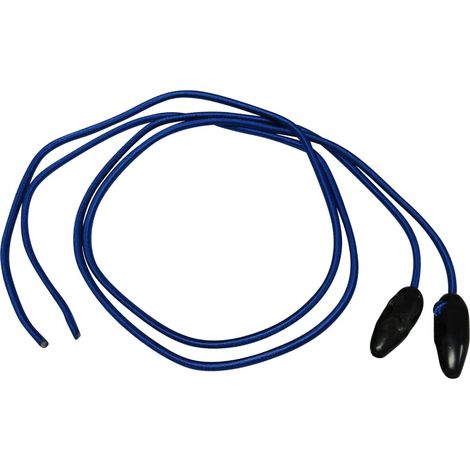 Bungee Shock Cord Tie Downs 5MM X 1M - Pack of 2 Blue (Toggle Grip Hook Elastic Strap Sailing)