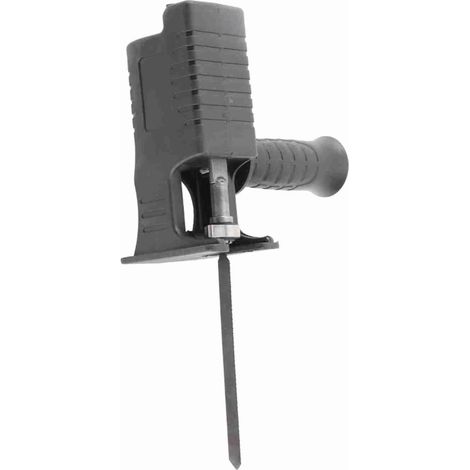 Adaptateur scie sauteuse pour perceuse, accessoire découpe bois métal, manche amovible, 3 lames, prof. 65mm, tube 20mm, 460g (1/5)
