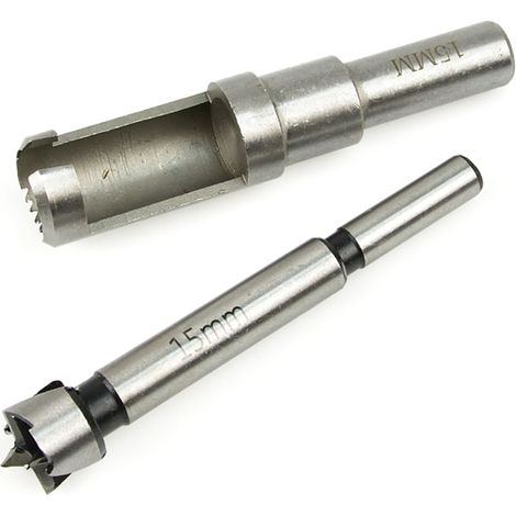 SET PUNTE FORSTNER E TAGLIERINA PER TASSELLI PER TRAPANO LEGNO 15MM GEKO G38122
