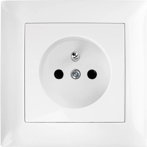 Toolight Single Grounded Socket With Frame Oste Jnh001-g White (1/5)