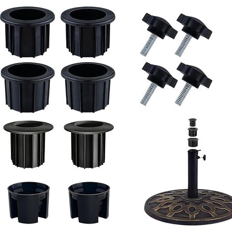 Insert pour base de parasol Adaptateur anti-poussière renforcé à bouton  Couvercle Anneau Pour Trou De Base Support Pour Jardin, Cour, , Pelouse, Plage, Piscine, Terrasse, Balcon (1/5)