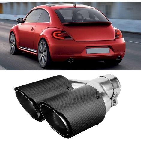 Embout d'échappement double en acier inoxydable, entrée 60-63 mm (2,4-2,5 pouces), sortie 89 mm (3,5 pouces), pour voiture et SUV (1/5)