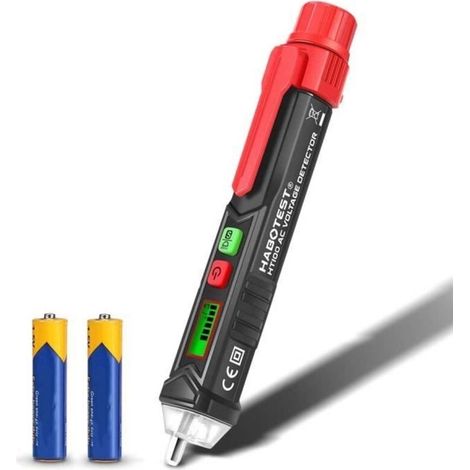 Non-Contact Voltage Detector, VT01 Adjustable Sensitivity/Dual Range 12V-1000V, 48V-1000V/Audible Alarm and Real-Time Judgment (1/4)