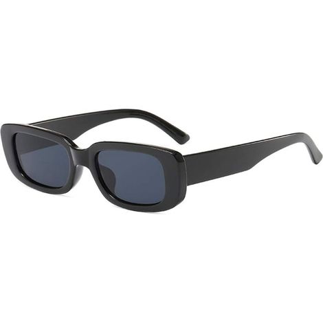 Lunettes de soleil rectangulaires rétro pour homme et femme - Monture carrée - Protection UV 400 (1/5)
