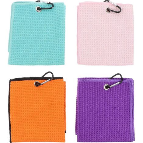 Lot de 8 serviettes de golf professionnelles en polyester pour sécher les balles - Respirantes et compactes, pratiques (1/5)