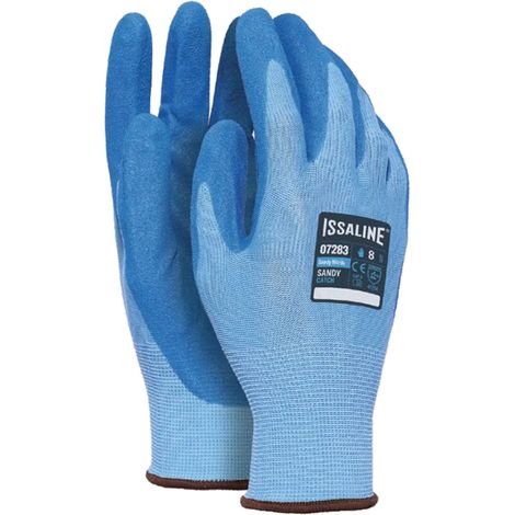 ISSALINE guantes poliester nylon nitrilo sandy catch talla 9