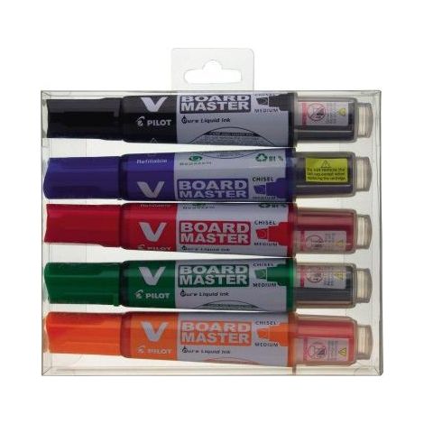 Pilot V-Board Master Marker 5 Stück(e) Meißel Schwarz, Blau, Grün, Orange, Rot (1/2)