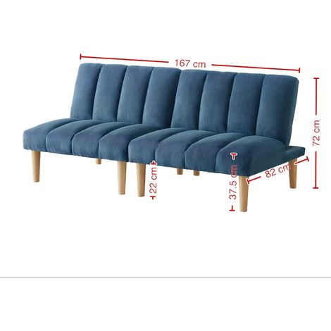 Canapé-lit 2 places 167 cm – Canapé-lit pliable avec dossier réglable 3 positions, gain de place pour salon et bureau, lit d'appoint moderne pour petites pièces (1/4)
