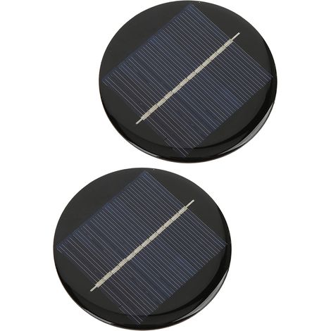 Panneau Solaire 6V 80mm Rond Haut Rendement - 2 Pièces Cellule Polysilicium Transparente (1/5)