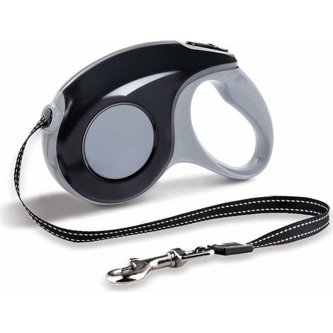 Laisses Rétractables pour Chiens,Laisse Chat,Corde de Traction télescopique, Laisse Enrouleur pour Petit Chat chien5M, Maximum 15kg (Noir) (1/5)
