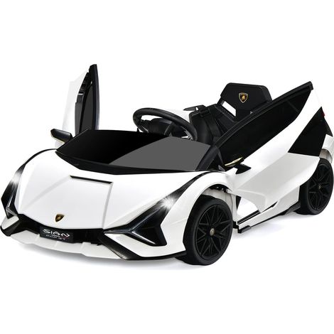 Costway – Voiture électrique enfants 12V avec télécommande 2,4G – 2 portes papillons – Démarrage progressif – Charge 25kg – Pour enfants 3-8 ans