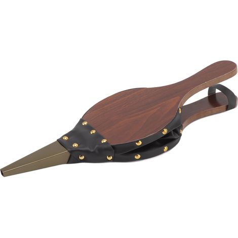 Soufflet en bois 15 x 5 pouces pour cheminée, souffleur d'air manuel avec sangle de suspension, idéal pour le camping et les barbecues en plein air. (1/5)