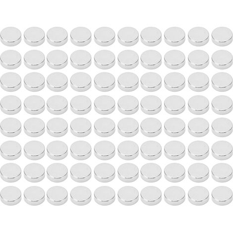 80 Aimants Néodyme Ronds Puissants, Petits Aimants Ultra-Forts Brillants pour Maison, École, Bricolage, Fixation, 3 Tailles Mélangées (1/5)