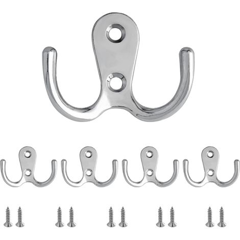 5 pièces de Patère Murale double en Argent (1/5)