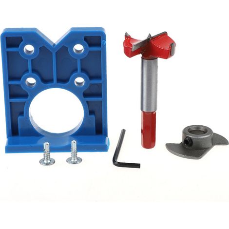Kit de gabarit de charnière 35mm, foret, localisateur de trous, ouvre-bois pour porte d'armoire
