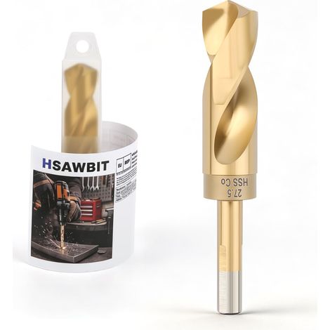 Foret à métaux 27,5 mm HSS-Co Foret hélicoïdal 135° pour acier inoxydable (1/5)