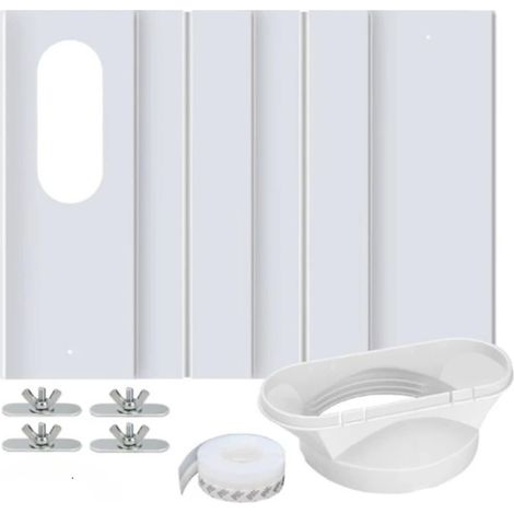 Kit d'évacuation pour fenêtre de climatiseur portable – Panneau d'étanchéité réglable pour fenêtre – Kit de déflecteur pour fenêtres coulissantes
