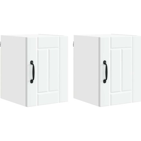 Maison Exclusive - Armadietto a muro LUCCA 2 pcs Bianco 30 x 31 x 40 cm