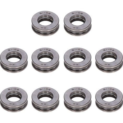 Lot de 10 Roulements à Billes Axiaux 51102 Précision, Mini Roulement Métallique Détachable Haute Exactitude (1/5)