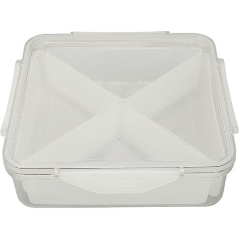Storage Organizer Box Dividing Design Square Clear Stylish Versatile Nuts Storage Containers with Lid for Home