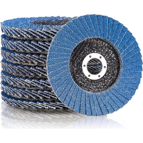 125 mm Metal Flap Disc, 8 x Flap Discs 40/60/80/120 Grit for Zircon Angle Grinder for Metal, Stainless Steel, Polishing, Rust Removal, Throat Joints (1/5)