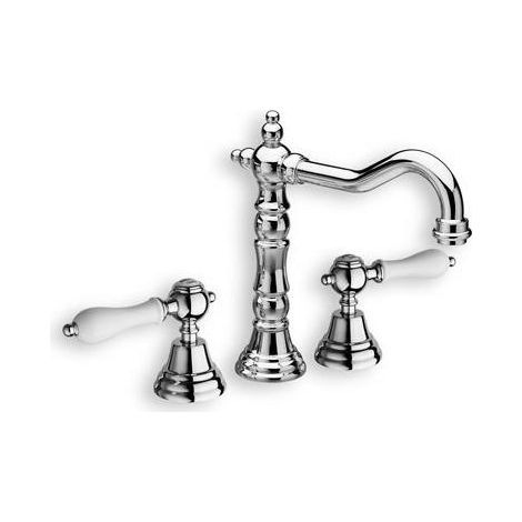 Mélangeur lavabo 3 trous avec bec chromé CANOVA ELITE - CRISTINA ONDYNA CE11251 (1/4)