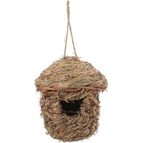 Nid d'oiseau en paille, abri pour perroquets, maison naturelle pour oiseaux (1/5)