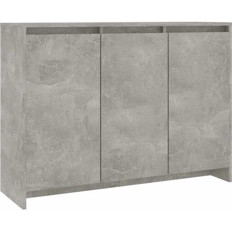 Maison Exclusive - Credenza Grigio Cemento 102x33x75 cm in Truciolato (1/5)