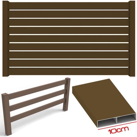 Listone doga AluMIA 100 Alluminio colore Rovere 10x180cm spessore 20mm profili per recinzioni frangivento staccionate (1/5)