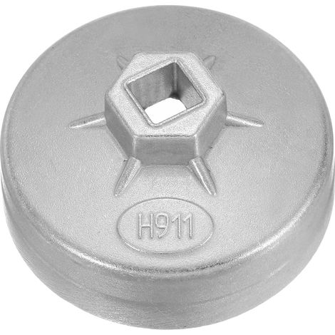 Clé Pour Chapeau De Filtre À Huile 12 Rainures 76mm Diamètre Intérieur 1/2" Entraînement Carré Type Coupe En Aluminium Outil De Dépose De Douille Métrique Pour Filtre À Huile (1/5)