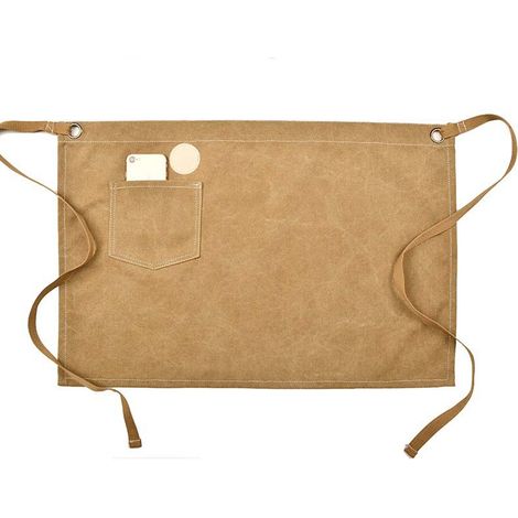 Tablier Taille - Tablier Demi Longueur avec Poches - Pour Service Restauration Café Cuisine Ménage - Unisexe - 67 x 37 cm - 1 Pièce (1/5)