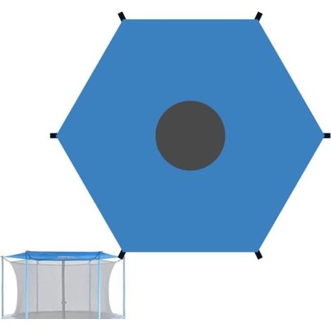 Cubierta de sombra para cama elástica，244，protección para cama elástica，toldo para cama elástica，resistente a los rayos UV e impermeable (1/5)