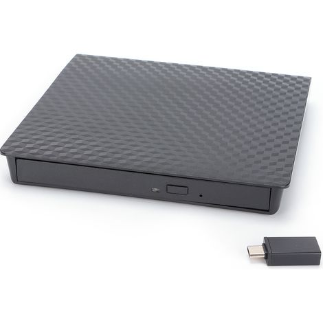 Graveur DVD/CD externe USB 3.0 Type-C pour ordinateur portable, ordinateur de bureau et appareils mobiles (1/5)