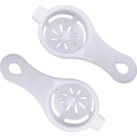 Juego de 2 separadores de yemas de huevo: separa la yema de la clara de forma rápida y sencilla. Utensilios de cocina a prueba de fugas. (1/5)