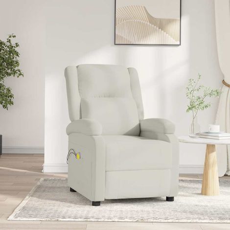 Massagesessel Elektrisch Creme Samt (1/5)